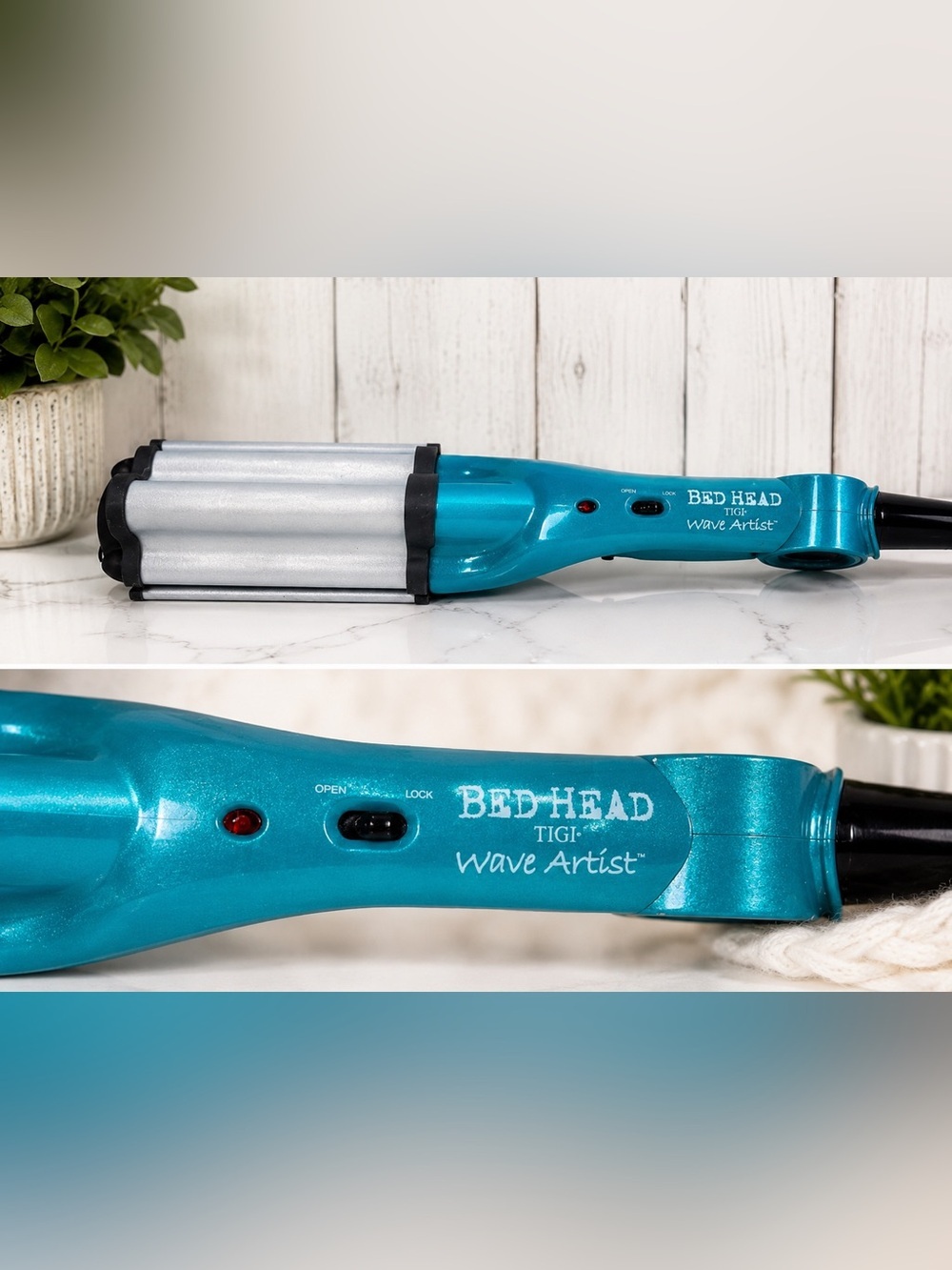 Bed Head TIGI Wave Artist Tourmaline Ceramic Deep Hair Waver Teal Works Great
